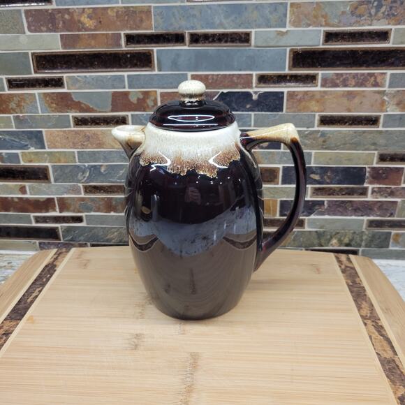 Vintage Pfaltzgraff Gourmet Brown Coffee Server & Lid - Picture 1 of 7